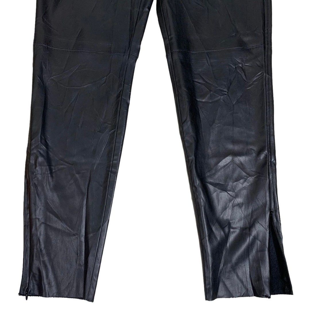 Zara Flare Leather Pants - Gem