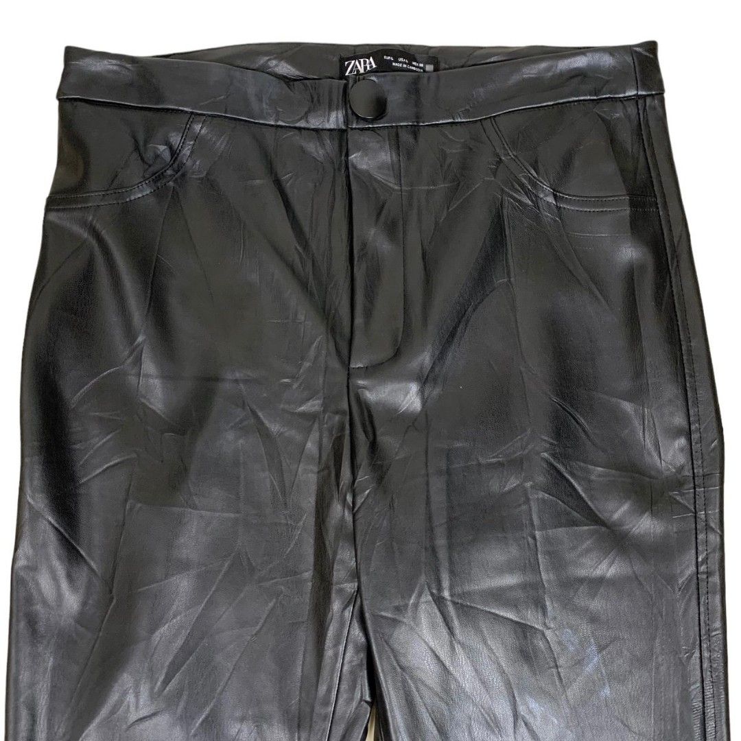 Zara Leather Pants Original, Women's Fashion, Coats, Jackets and Outerwear  on Carousell