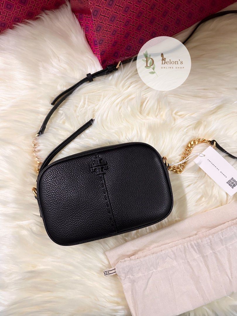 Tory burch mcgraw on sale camera bag black