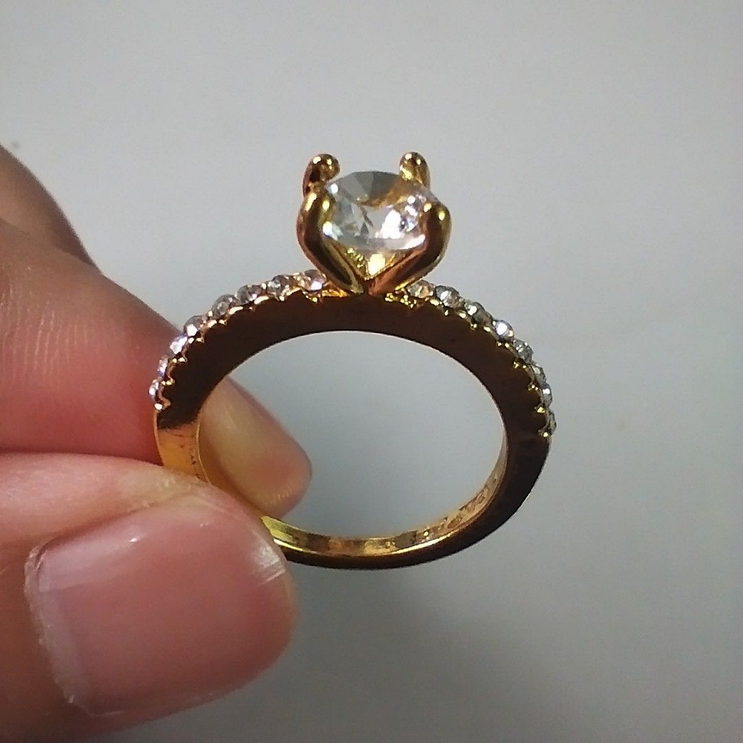 Gold ring diamond band sale