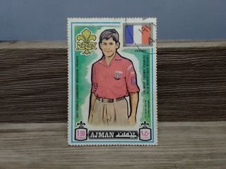1971 Ajman (UAE) 13th World Jamboree Commemorative Stamp Label - France