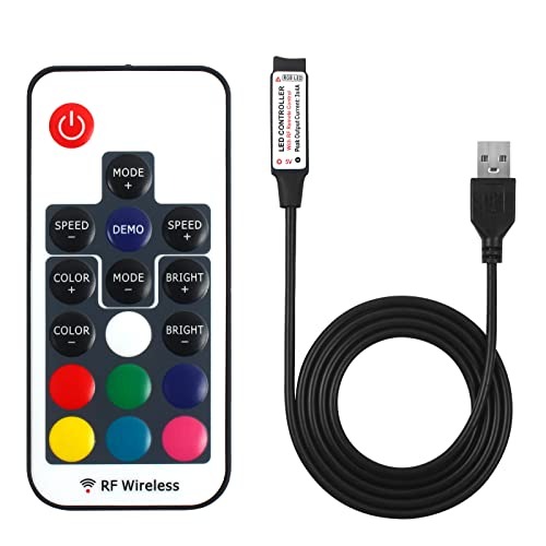 1m USB LED Controller Kit 17 Key RF Control Dimmer for 5050 3528