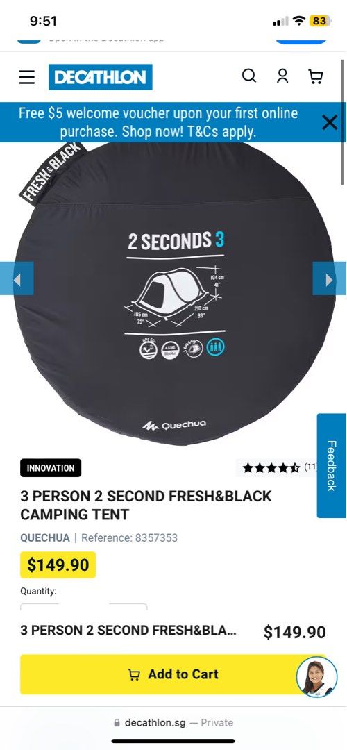2 seconds deals fresh&black