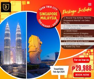 5D4N TWIN CITY PACKAGE⭕ (Singapore-Malaysia)