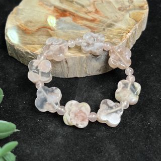 天然櫻花瑪瑙四葉草手串64225406179074110