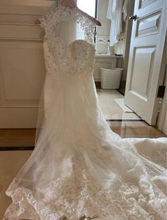 高級訂製 重工蕾絲 輕婚紗 小禮服 白色婚禮 家宴 敬酒服 宴會 主持 派對 手工禮服