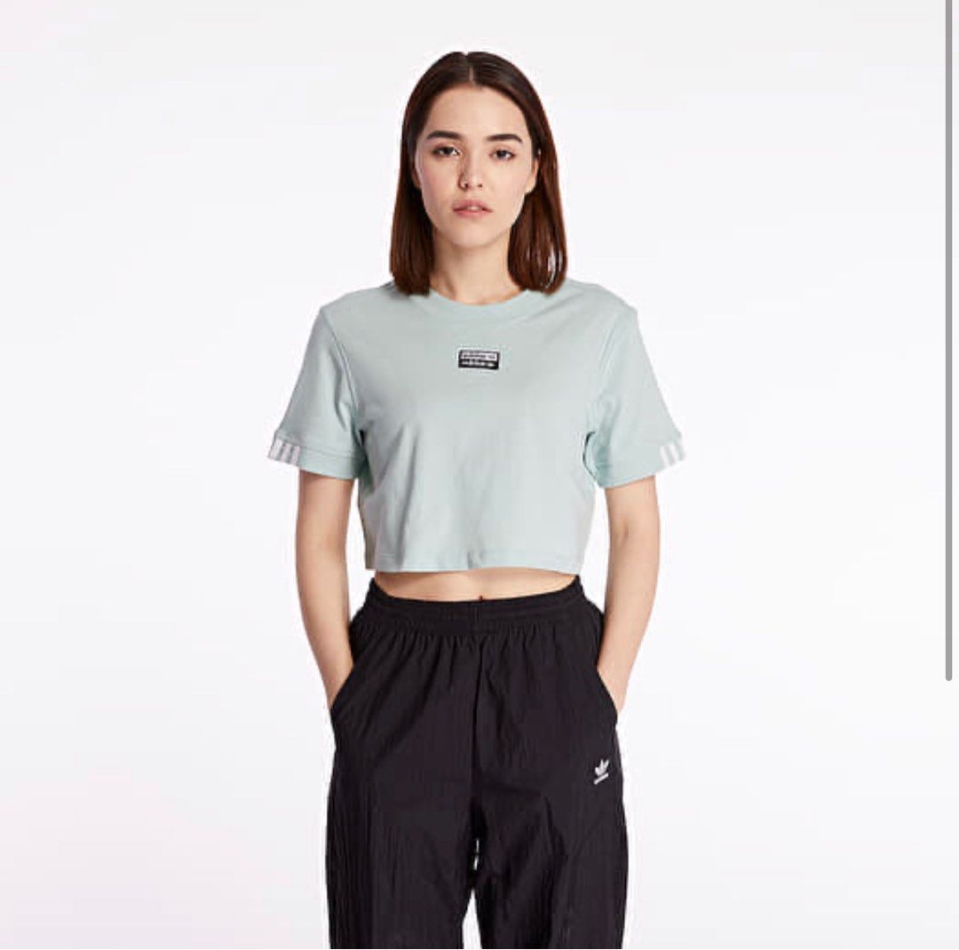 White adidas crop top online