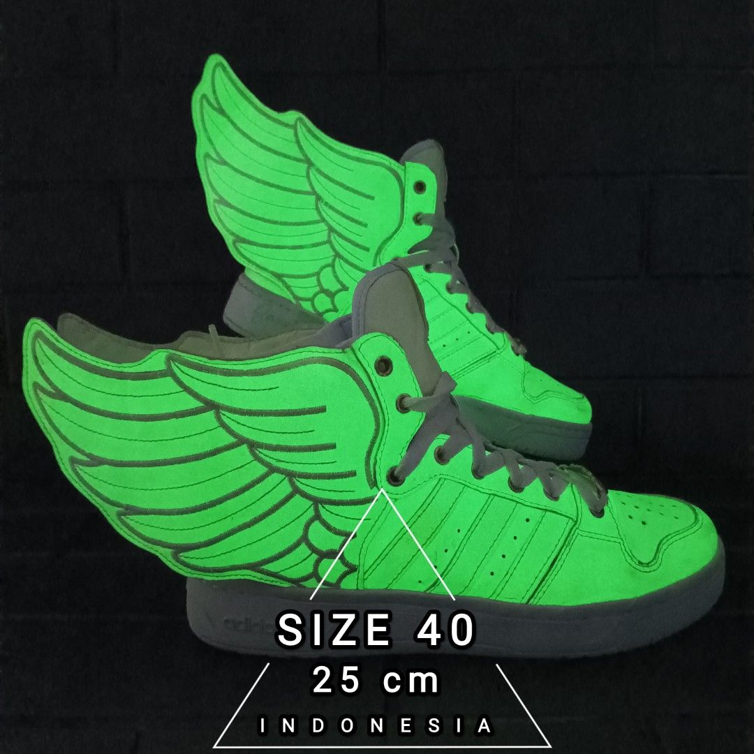 Adidas Jeremy Scott Wings 2.0, Size 40 (G19591) Adidas JS Wings 2.0 Glow In  The Dark