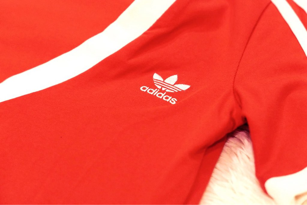 Womens red adidas shirt shop