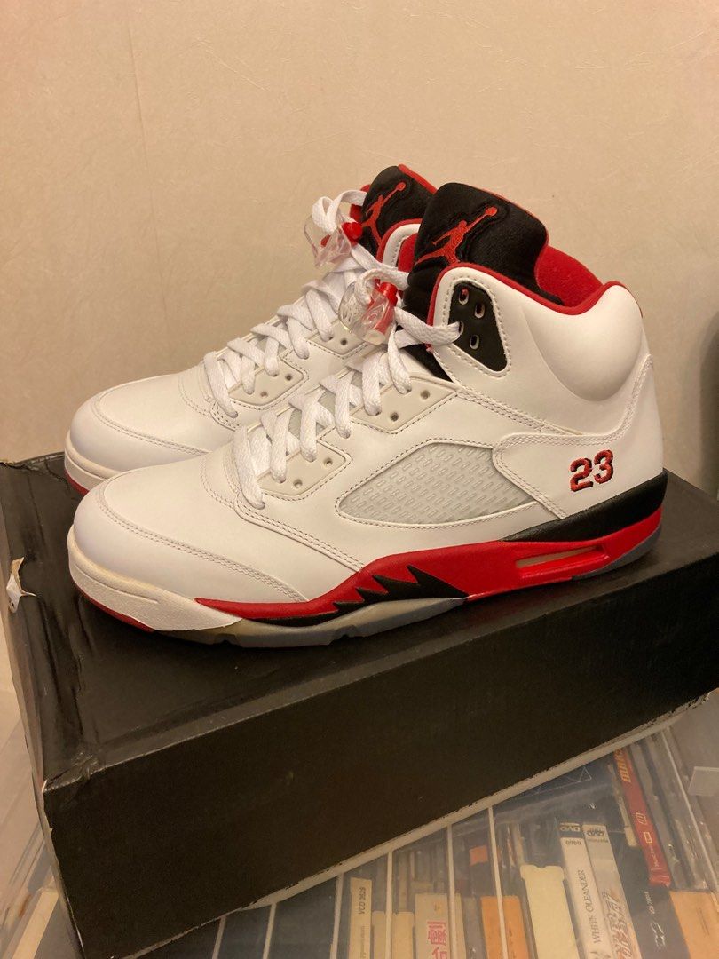 Air Jordan 5 Fire Red Black Tongue 2013 136027-120