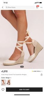 Ankle Wrap Closed Toe (Espadrille) Wedges