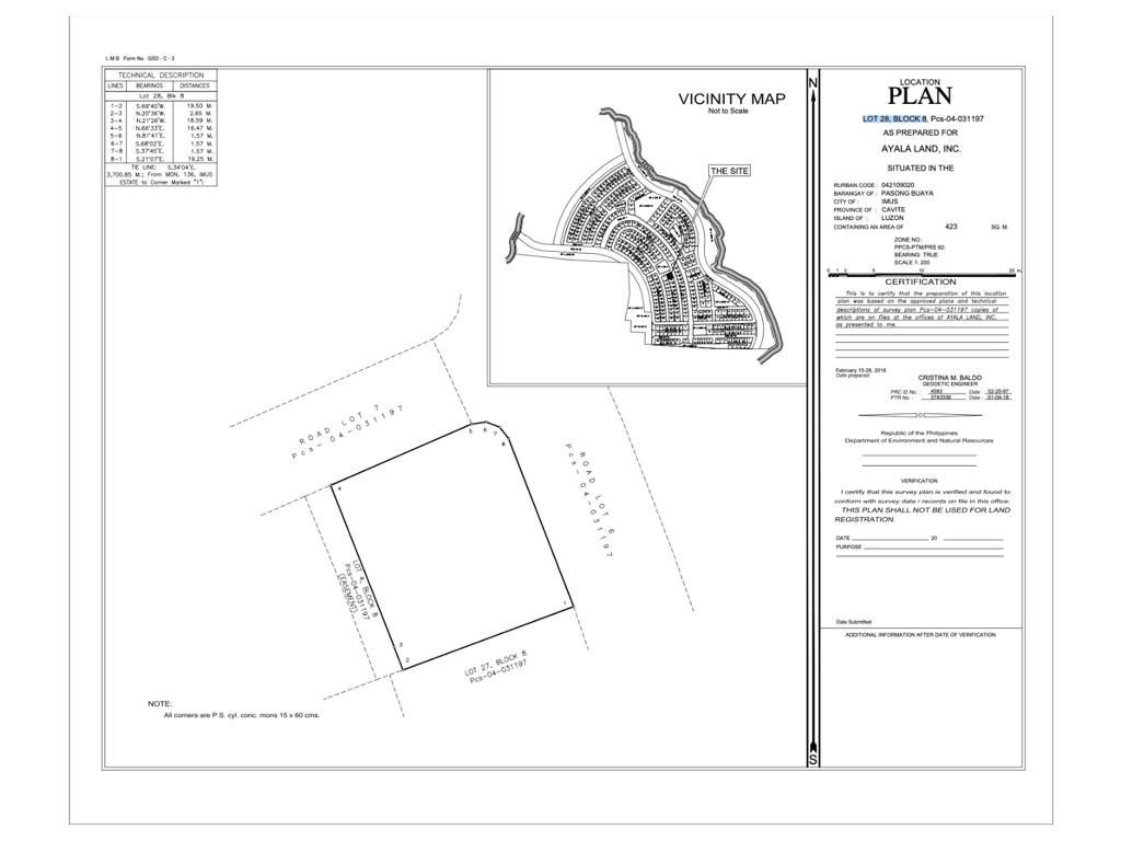 Ardia Vermosa Cavite Corner Lot For Sale, Property, For Sale, Lot on