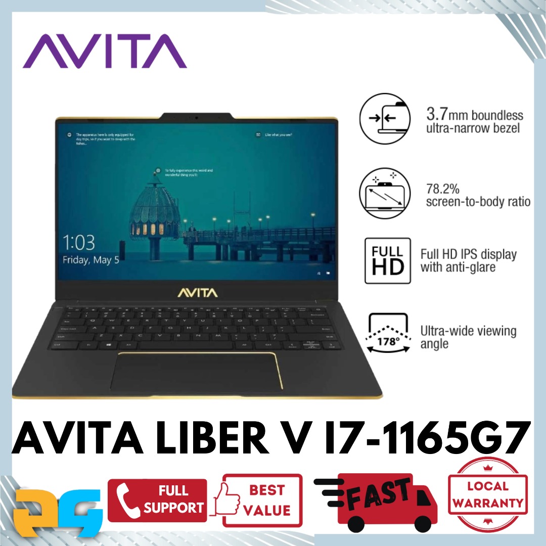 Avita Liber V Lightweight Laptop with i7 1165G 14" FHD , Computers