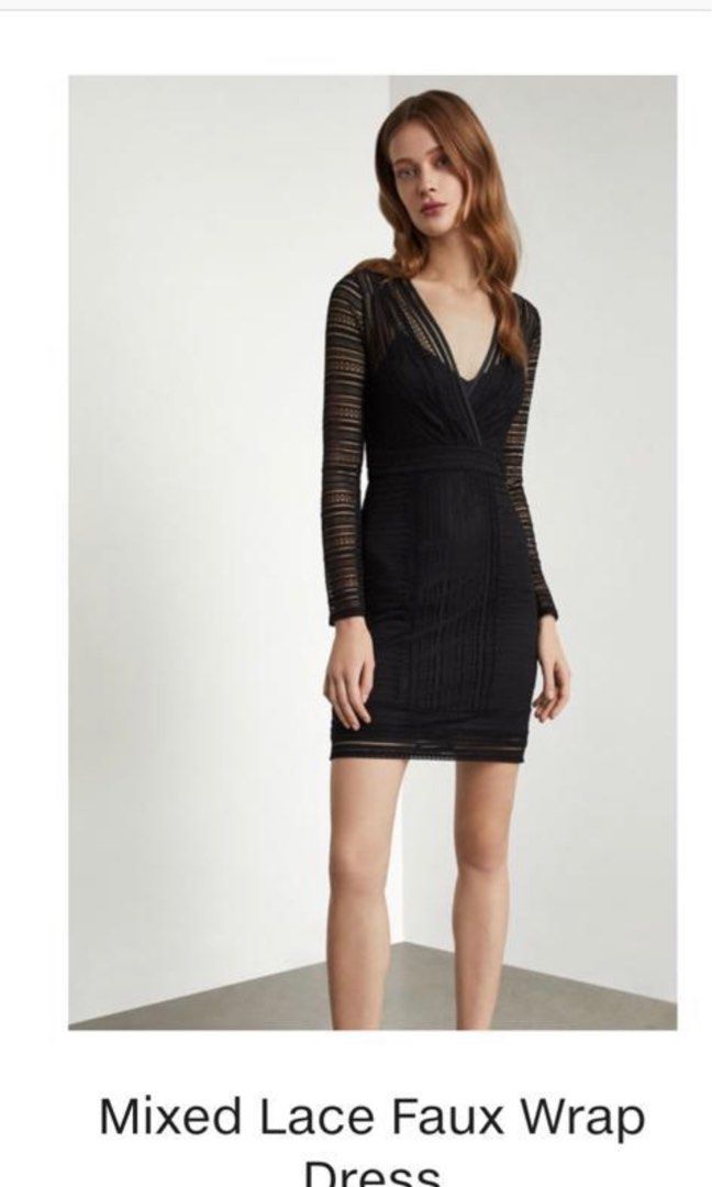 Bcbg faux wrap dress online