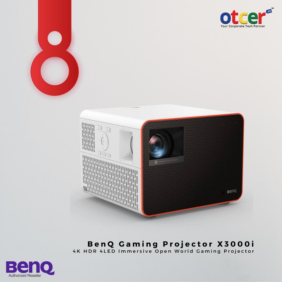 BenQ X3000i (Category: Projectors) located in Pasig City. Submitted by otcer.philippines (Listing ID 1262054625, Image 3). Description: Why just game when you can immerse? Meet the BenQ X3000i, designed for the discerning gamer. Discover the journey for Php 167,990.00 at www.otcer.ph. For more, +63 919 839 9123. #CinematicGaming #OtcerPH.