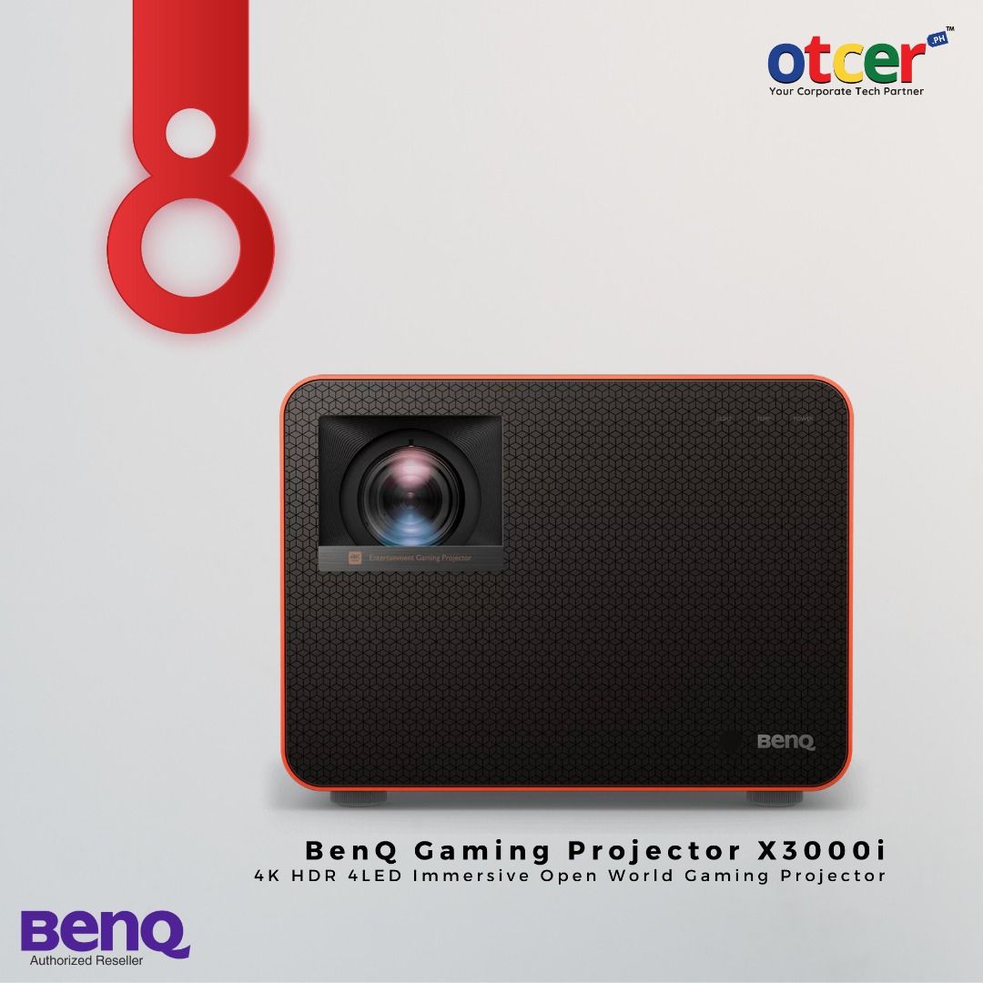 BenQ X3000i (Category: Projectors) located in Pasig City. Submitted by otcer.philippines (Listing ID 1262054625, Image 1). Description: Why just game when you can immerse? Meet the BenQ X3000i, designed for the discerning gamer. Discover the journey for Php 167,990.00 at www.otcer.ph. For more, +63 919 839 9123. #CinematicGaming #OtcerPH.