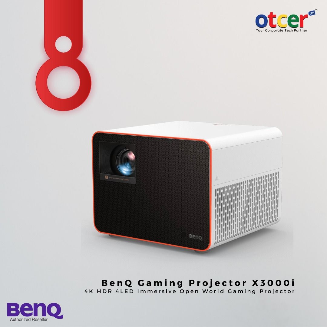 BenQ X3000i (Category: Projectors) located in Pasig City. Submitted by otcer.philippines (Listing ID 1262054625, Image 2). Description: Why just game when you can immerse? Meet the BenQ X3000i, designed for the discerning gamer. Discover the journey for Php 167,990.00 at www.otcer.ph. For more, +63 919 839 9123. #CinematicGaming #OtcerPH.