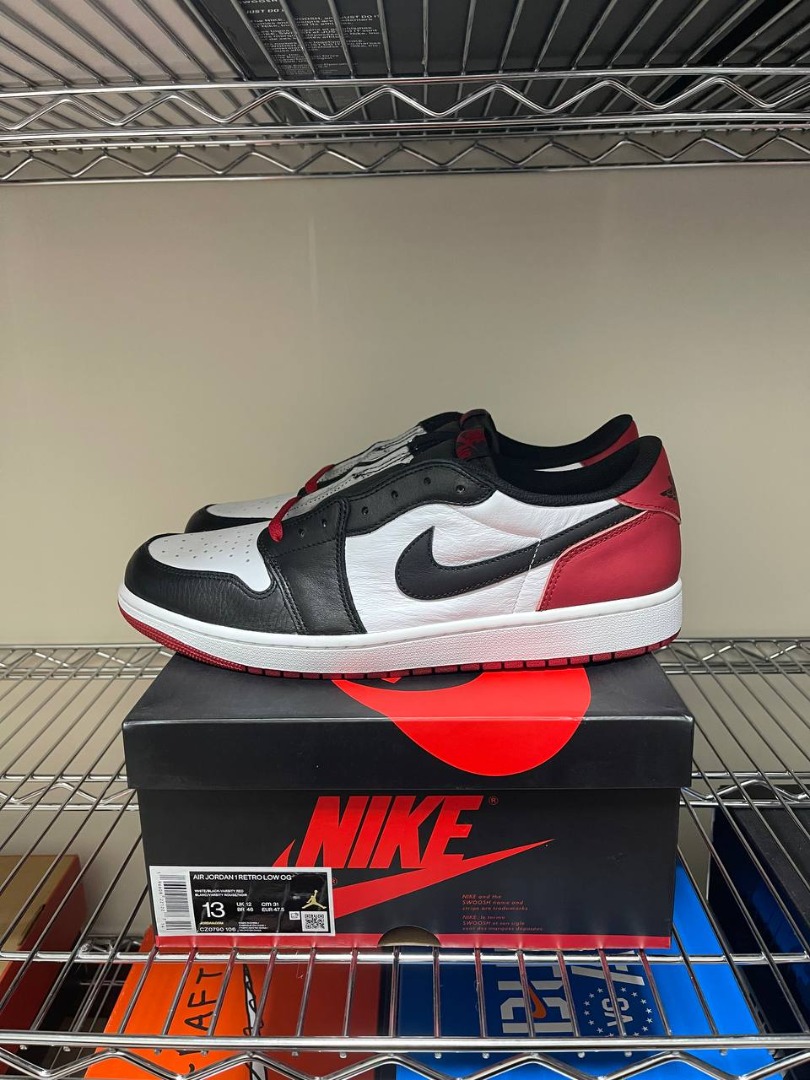 【BIG SIZE SELECT】Jordan 1 Retro Low OG Black Toe (2023) CZ0790-106 US13