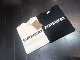 BN Authentic Burberry Men's Letter Print Logo Cotton Round Neck Sweatshirt