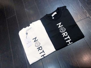 BN Authentic Moncler New Vertical Letter Three-dimensional Printed Logo Round Neck Sweatshirt