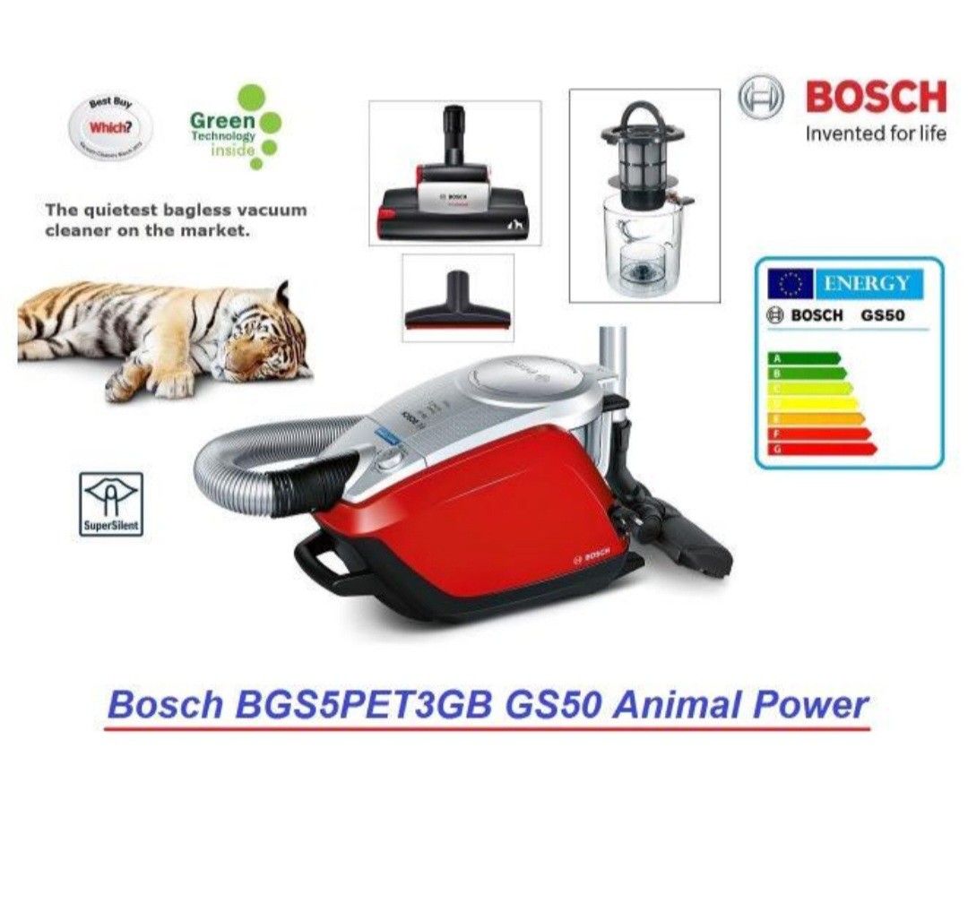 Bosch GS50 Power Animal 2 Hepa Bagless Vacuum Cleaner, TV & Home