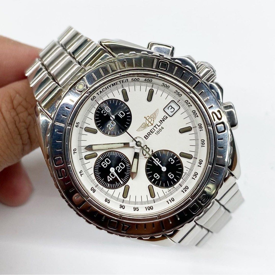 Breitling Shark Chronograph, Barang Mewah, Jam Tangan di Carousell