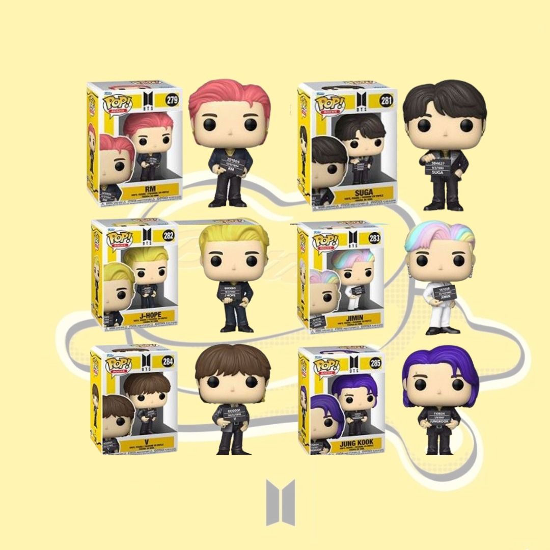 POP ROCKS BTS BUTTER FUNKO SET WITHOUT JIN Hobbies Toys