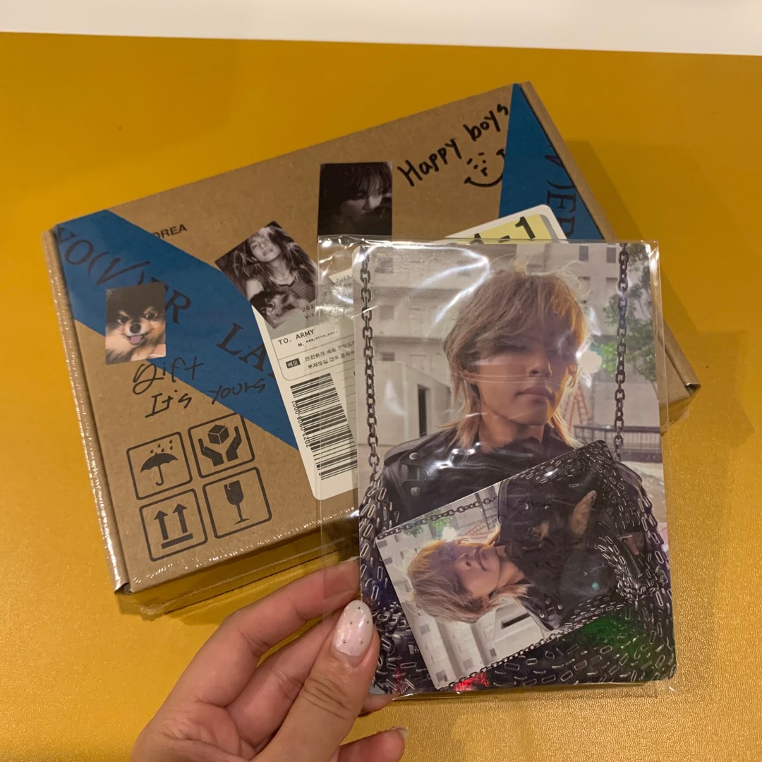 UNOFFICIAL BTS V Taehyung LayoVer album photocard set. Blue ver 2