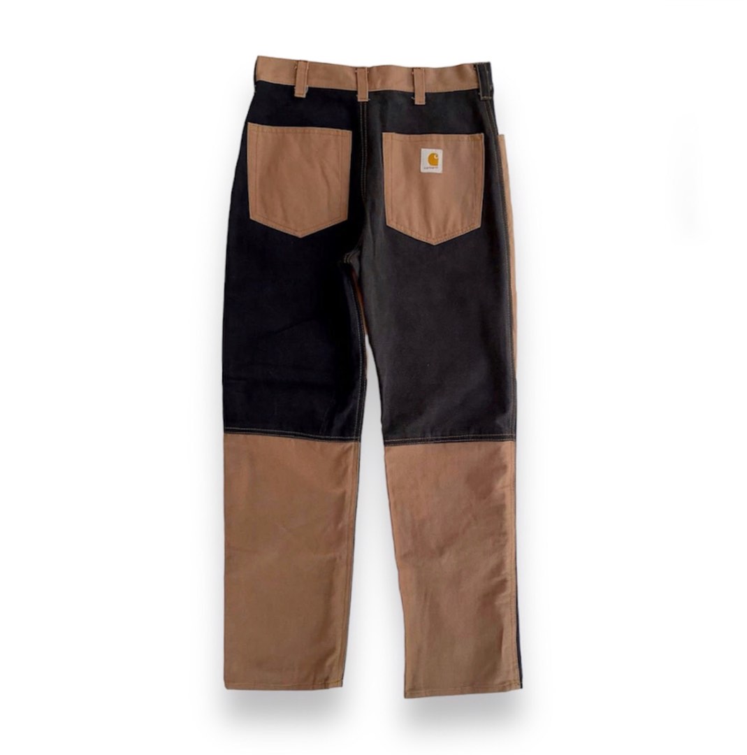 Carhartt rework pants two tone, Fesyen Pria, Pakaian , Bawahan di Carousell