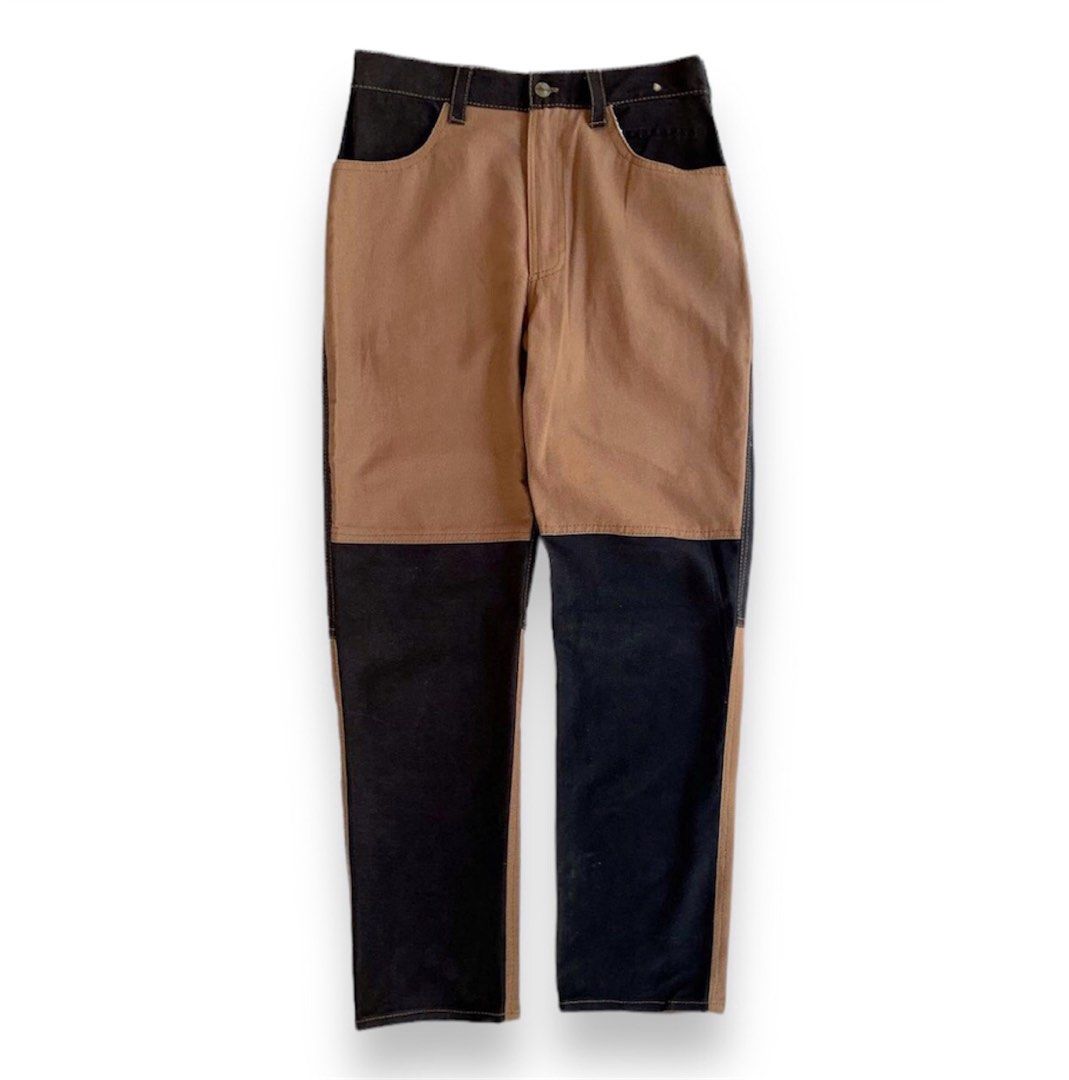 Carhartt rework pants two tone, Fesyen Pria, Pakaian , Bawahan di Carousell