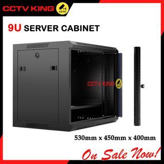 CCTV King 9U Data Rack Server Cabinet Network (Disassembled), Wallmounted Data Cabinet / Server Rack
