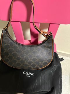 Celine Medium Triomphe Canvas Bucket Bag - Black Bucket Bags, Handbags -  CEL249712