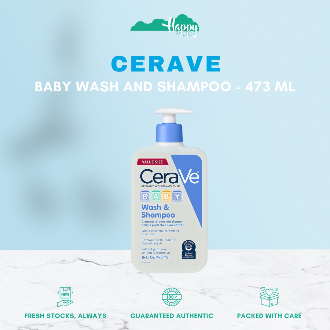 CERAVE Baby Wash & Shampoo and Moisturizing Cream, Babies & Kids