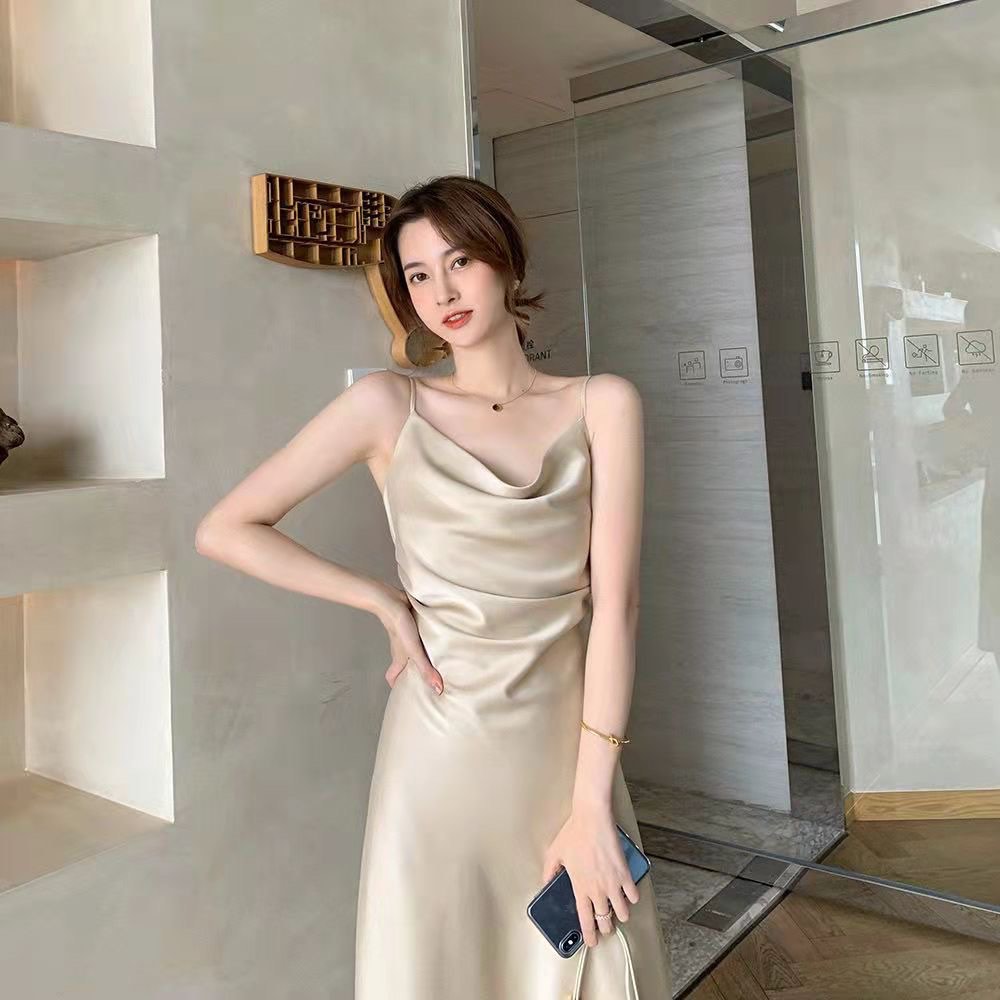 Champagne gold color online dress