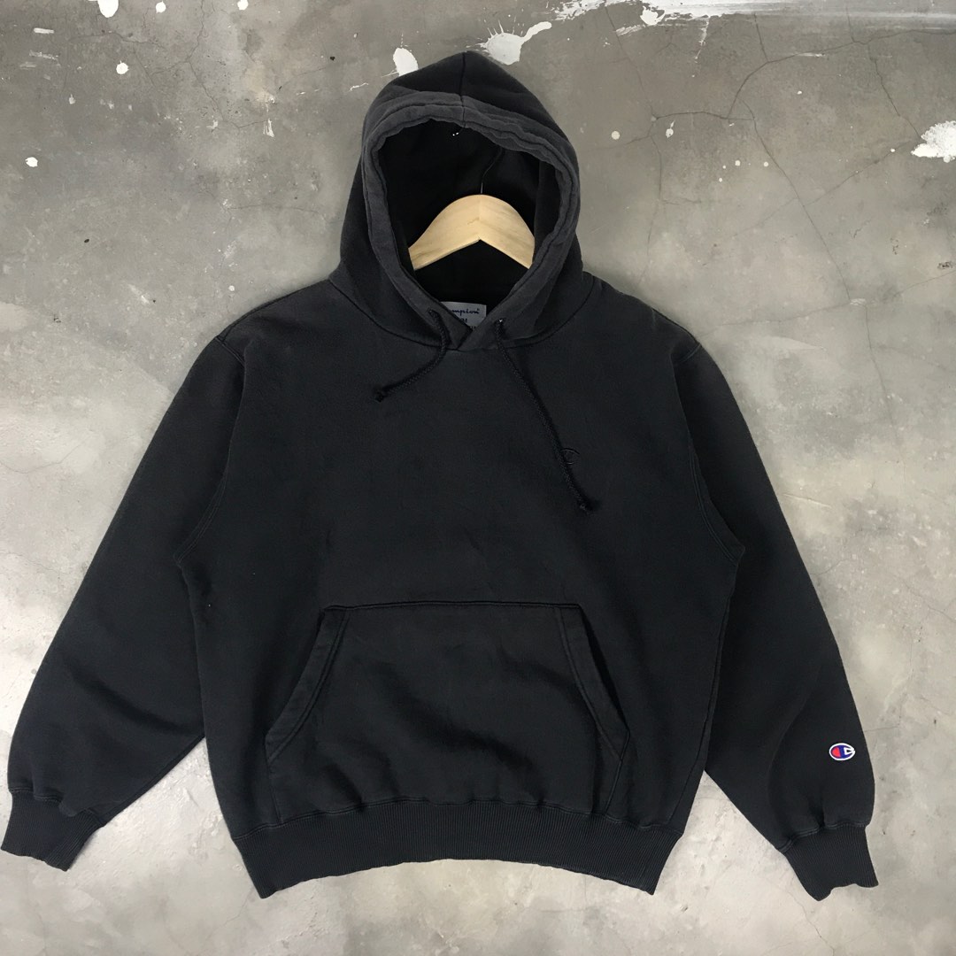 Champion black hoodie outlet blank