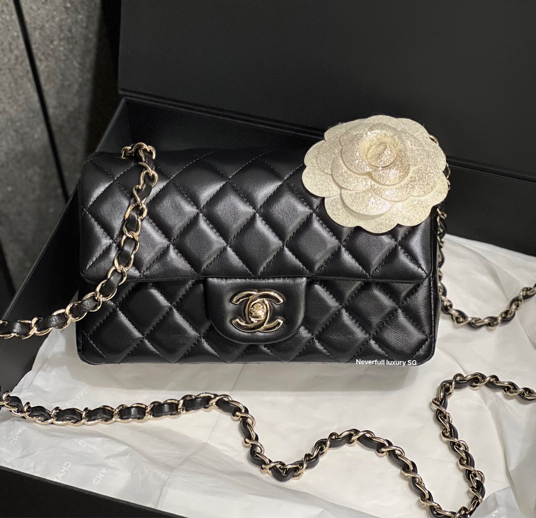 Rectangular mini classic flap best sale