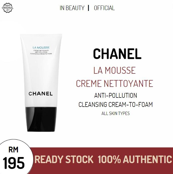 CHANEL La Mousse Anti-Pollution Cleansing Cream-To-Foam Cleanser For All  Skin Types150ml
