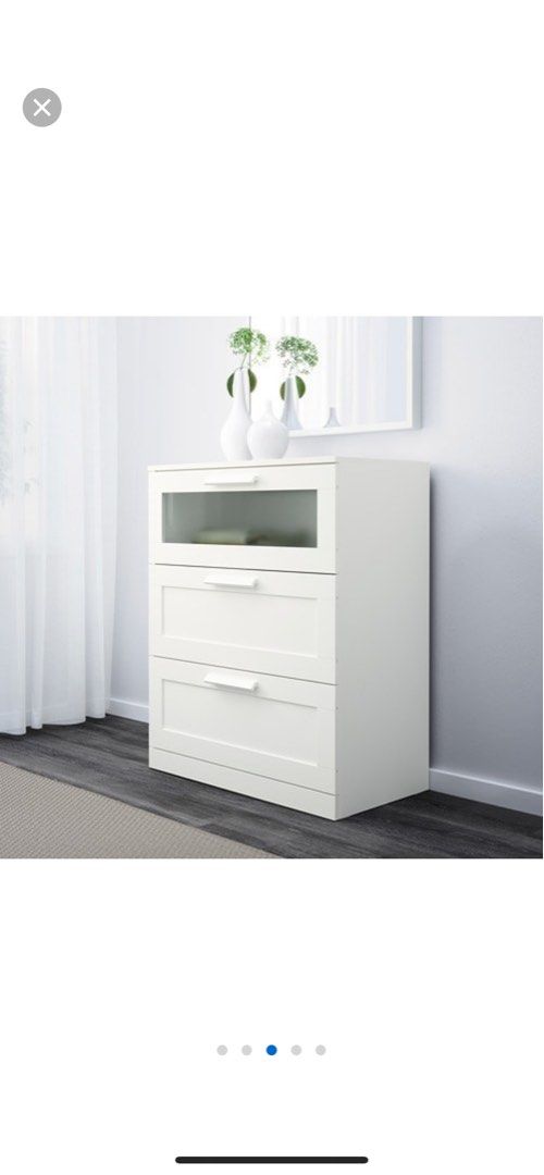 Brimnes frosted glass shop dresser