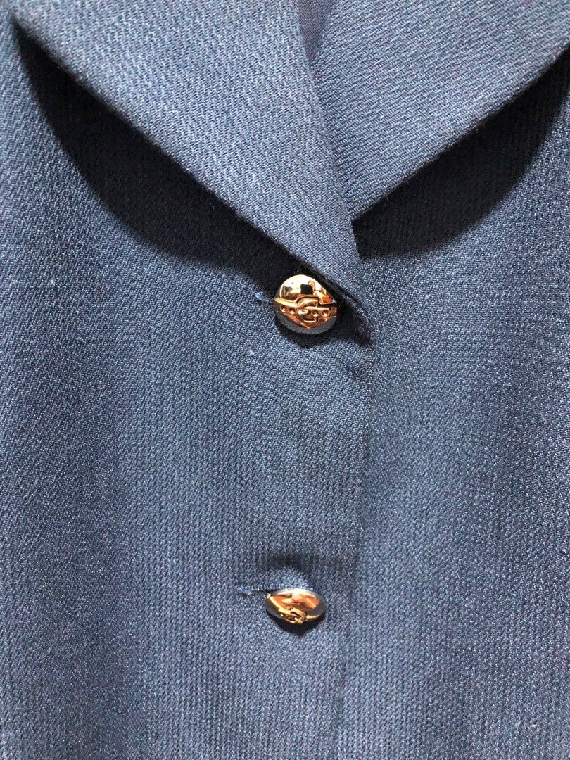 Chomel blue blazer (Category: Coats, Jackets and Outerwear) located in Mandaluyong City. Submitted by applebss (Listing ID 1262100630, Image 3). Description: Singaporean brand Chomel blue blazer with silver & gold button. Fully lined. Very nice as corporate &/ or airport /travel attire.Used once only #sweldona.