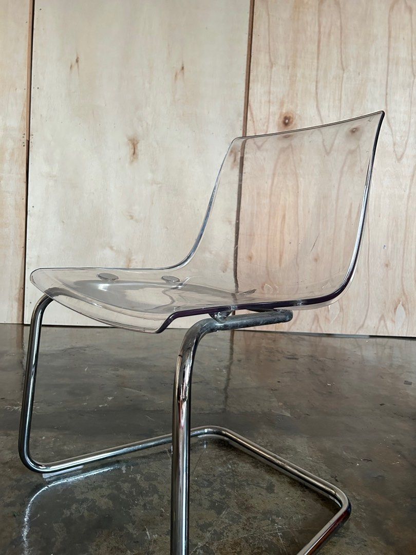 Clear plastic chair on sale ikea
