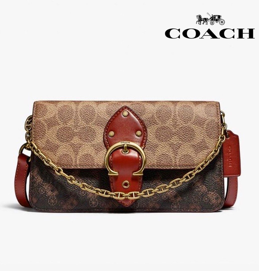 Coach Beat Crossbody Clutch Signature Canvas With Horse And Carriage Print Women Crossbody Sling Shoulder Bag Luxury Bags Wallets on Carousell