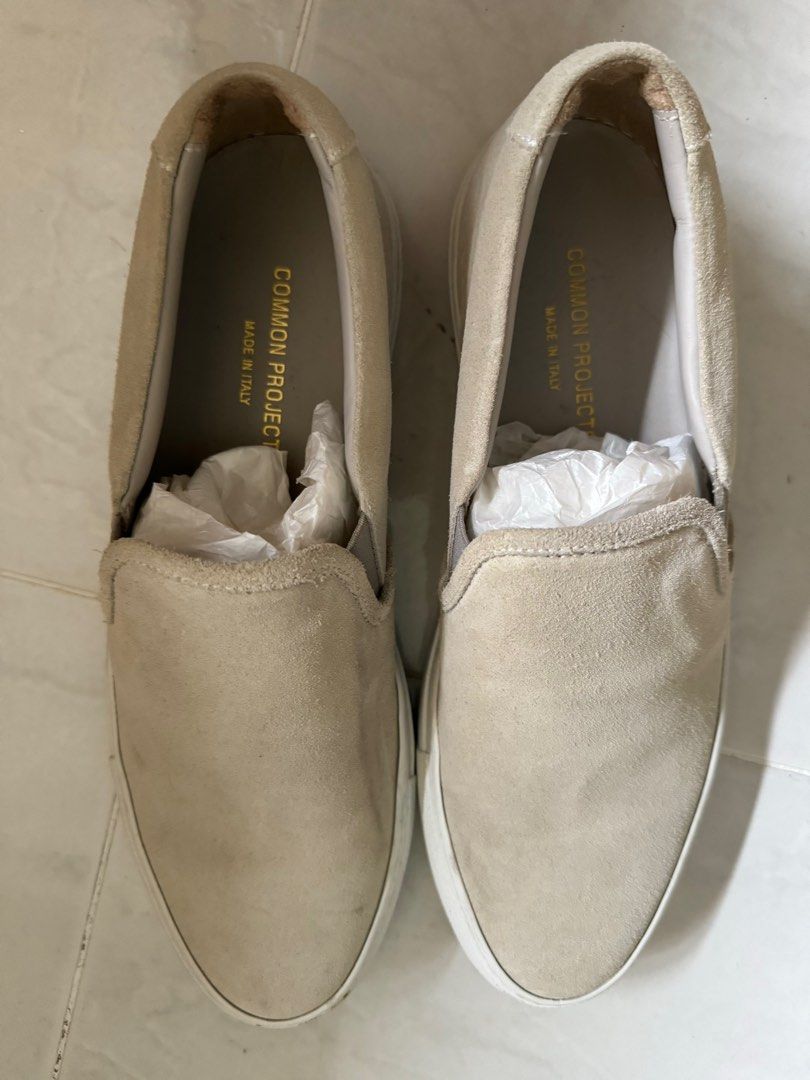 Common projects suede slip on hotsell