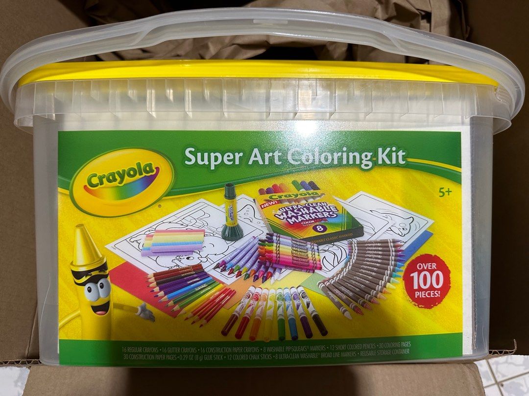 Crayola Super Art Coloring Kit, Arts & Crafts Gift for Girls & Boys, Styles  Vary, 100+ Pcs