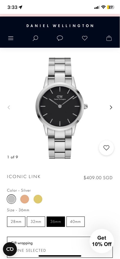 Daniel wellington watch discount iconic