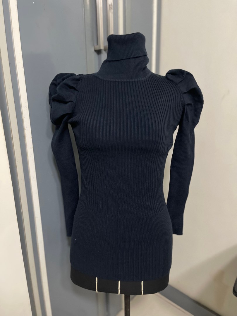 DARK BLUE TURTLE NECK, Women's Fashion, Coats, Jackets and Outerwear on ...