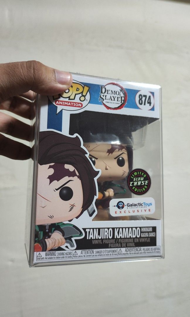 Funko Pop Demon Slayer Tanjiro Kamado Exclusive Glow in the Dark “CHASE”  Version with Special Edition Sticker.