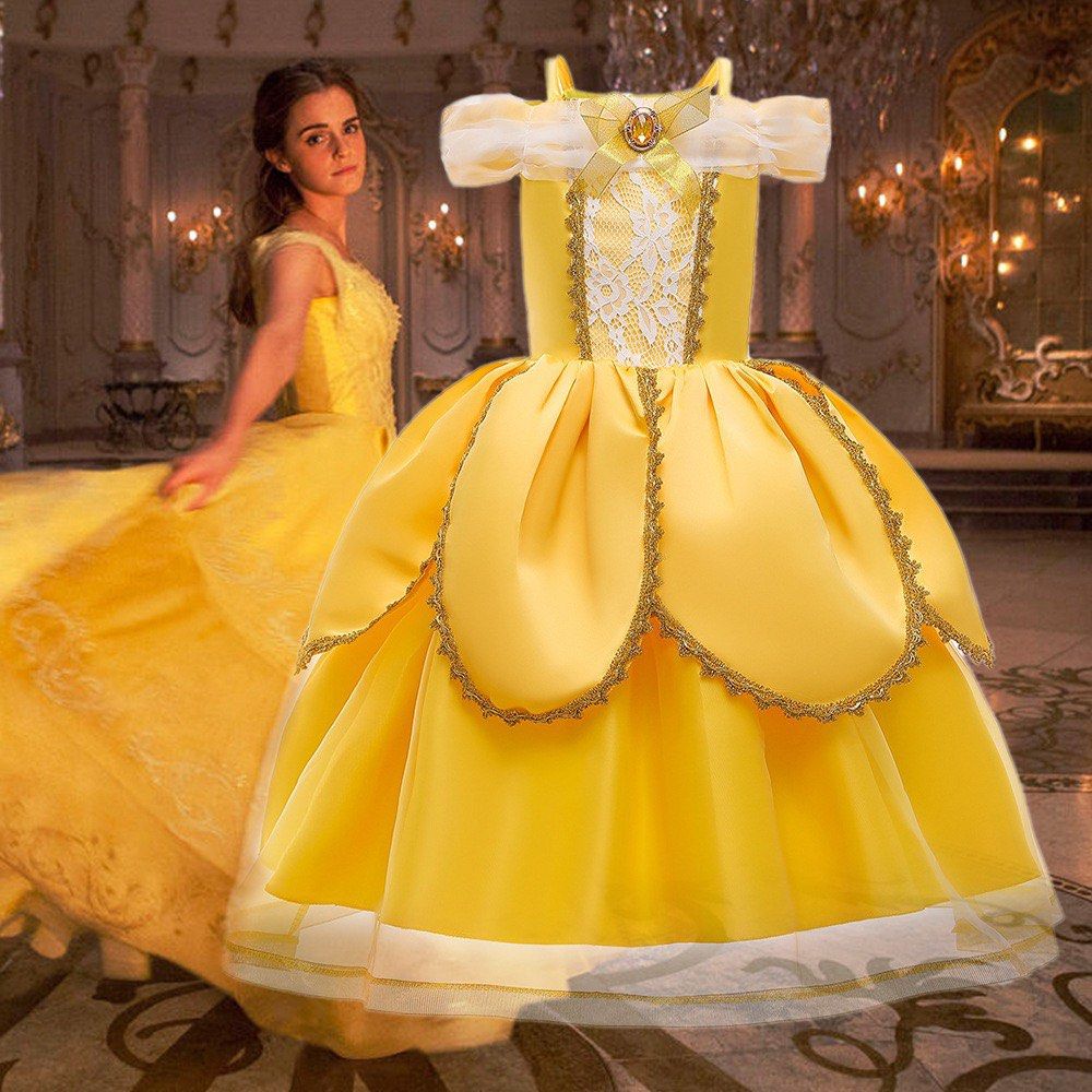 Women Halloween Cosplay Dress Princess Snow White Belle Costume