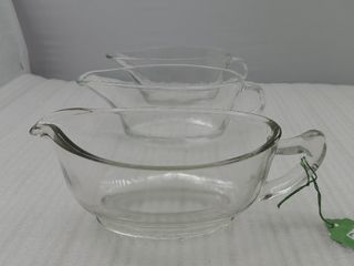 English Clear Glass Anchor Hocking  Gravy Boat for 295 each *O42