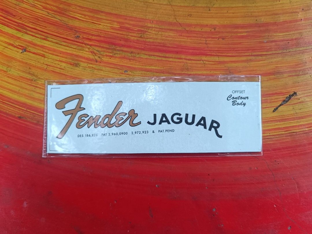 fender Jaguar & fender mustang waterslide decal, Hobbies & Toys, Music