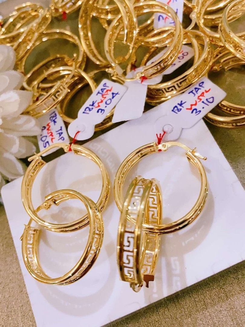 Fendi gold sale hoop earrings